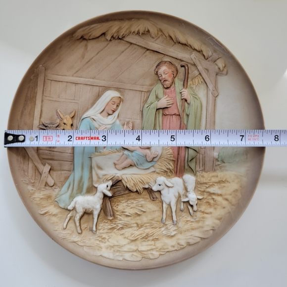 Homco | Vintage Ceramic Nativity Scene Plate - Picture 3 of 5